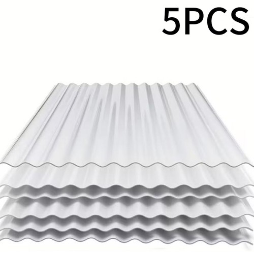 5pcs clear corrugated - clear, roofing
